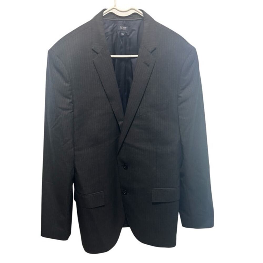 J. Crew Ludlow Piana Blazer 44L Italian 120's Wool Suit Jacket Gray Sports Coat